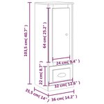 vidaXL Buffet haut chêne fumé 36x35 5x103 5 cm bois d'ingénierie