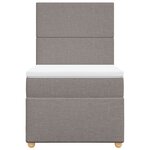 vidaXL Sommier à lattes de lit avec matelas Taupe 90x190 cm Tissu