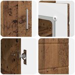 vidaXL Cabinet en Bois avec stockage Bois ancien 88 5 x 30 5 x 73 cm