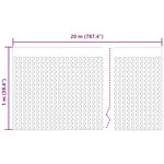 vidaXL Feuille de drainage nervurée Noir 1 x 20 m HDPE