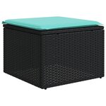 vidaXL Salon de jardin 10 Pièces avec coussins noir résine tressée