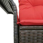 vidaXL Canapé de jardin avec coussin 141 x 62 x 69 cm polyrotin