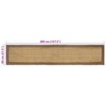 vidaXL Tapis de surface Gris 80 x 400 cm Jute