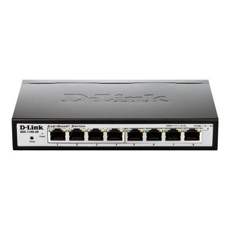 D-LINK Switch Easy Smart 8 Ports - DGS-1100-08 - 10/100/1000Mbps