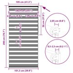 vidaXL Store zèbre gris clair largeur du tissu 100 9 cm polyester