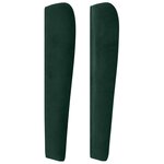 vidaXL Tête de lit avec oreilles Vert foncé 147x23x118/128 cm Velours