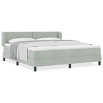 vidaXL Lit à ressorts avec matelas gris foncé 80x200 cm en velours