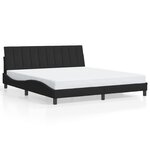 vidaXL Cadre de lit sans matelas Hanko noir 180x200 cm velours