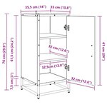 vidaXL Buffet Chêne noir 35 x 35 5 x 76 cm Bois d'ingénierie