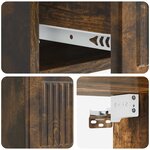 vidaXL Cabinet de chevet mural Chêne fumé 33 x 34 5 x 20 cm