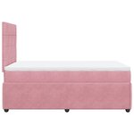 vidaXL Sommier à lattes de lit avec matelas rose 120x190 cm velours