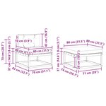 vidaXL Ensemble de canapés d'extérieur 6 pc Naturel et Crème