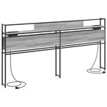 vidaXL Tête de lit de rangement Sonoma gris 200 cm Bois d'ingénierie