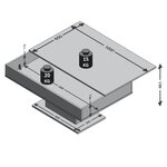 Fmd table basse gris béton et blanc