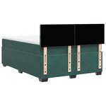 vidaXL Sommier à lattes de lit et matelas Vert foncé 140x200cm Velours