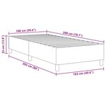 vidaXL Cadre de lit plateforme Crème 100 x 200 cm tissu