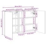 vidaXL Ensemble de Meubles de Salle de Bain 3 Pièces 100 x 10 5 x 60 5 cm