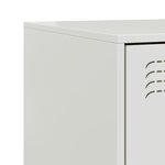 vidaXL Tables de chevet 2 Pièces blanc 34 5x39x44 cm acier