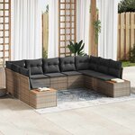 vidaXL Ensemble de canapé de jardin 5 Pièces Gris 289 x 209 x 85 cm