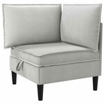 vidaXL Ensemble de meubles pour le salon 4 Pièces Gris clair Tissu