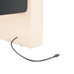 vidaXL Lit avec matelas et éclairage USB Crème Tissu 90x200 cm