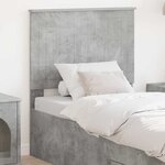 vidaXL Tête de lit avec tête de lit Gris béton 80 cm Bois d'ingénierie