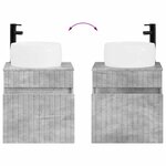 vidaXL Meuble de lavabo mural Gris béton 49 x 44 5 x 66 cm