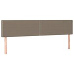 vidaXL Sommier à lattes de lit et matelas et LED Taupe 200x200cm Tissu