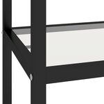 vidaXL Étagère noir et transparent 100x36x168 cm verre trempé