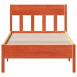 vidaXL Cadre de lit sans matelas cire marron 90x200 cm bois pin massif