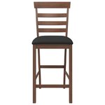 vidaXL Tabourets de bar avec coussins 2 Pièces marron bois massif d'hévéa