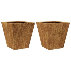 vidaXL Jardinières 2 Pièces 30x30x30 cm acier résistant aux intempéries