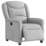 vidaXL Fauteuil inclinable électrique gris nuage tissu