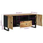 vidaXL Meuble TV 105x33 5x46 cm bois de manguier et d'ingénierie