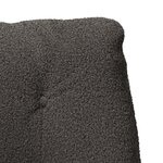 vidaXL Chaise Relaxante Gris Foncé en Tissu Imitant la Laine