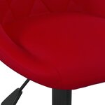vidaXL Tabourets de bar lot de 2 rouge bordeaux velours