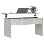 vidaXL Table basse gris béton 102x50 5x52 5 cm bois d'ingénierie