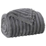 vidaXL plaid Gris foncé 200 x 150 cm 0.8 kg Polaire
