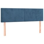 vidaXL Sommier à lattes de lit avec matelas LED Bleu foncé 140x190 cm
