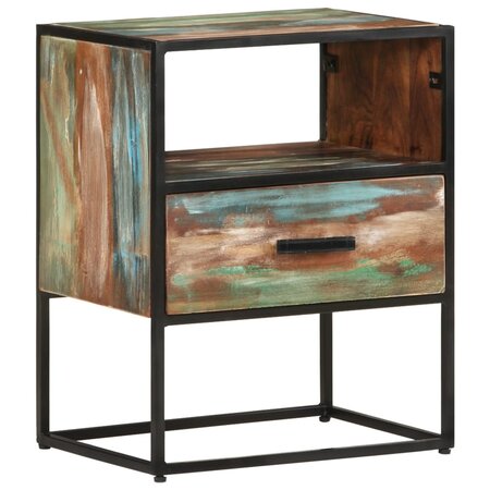 vidaXL Table de chevet 40x30x50 cm Bois de récupération massif