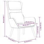 vidaXL Chaise de relaxation Blanc crème Velours