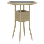 vidaXL Salon de jardin 5 Pièces Résine tressée Beige