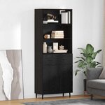 vidaXL Haut Armoire avec tiroir Chêne noir 69 5 x 34 x 180 cm