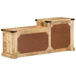 vidaXL Banc à Chaussures 110x35x50 cm Bois Massif Écorché Mangue