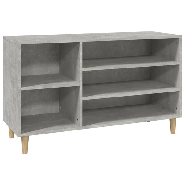 vidaXL Armoire à chaussures Gris béton 102x36x60 cm Bois d'ingénierie