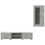 vidaXL Ensemble meuble TV FLORIN Gris béton Bois d'ingénierie