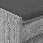 vidaXL Banc d'entrée avec coussin Gris Sonoma 103 x 38 x 45 cm