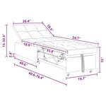vidaXL Canapé-lit 3-en-1 en velours gris foncé