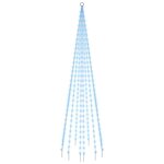 vidaXL Sapin de Noël sur mât de drapeau 310 LED Bleues 300 cm