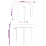 vidaXL Table basse 2 Pièces Naturel 47 5 x 47 5 x 27 cm